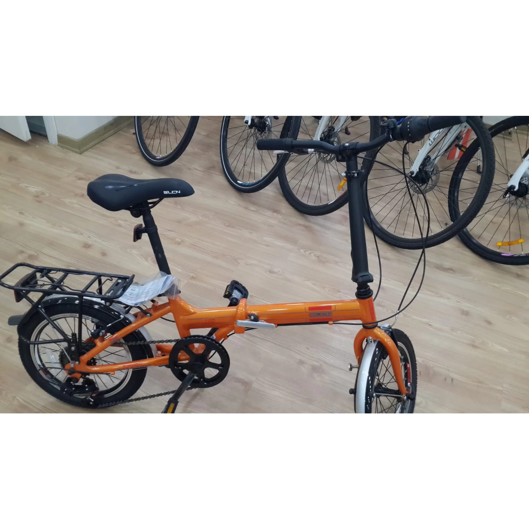 Salcano F100 (SLCN100) 6 Vites 16 Jant Katlanır Bisiklet Turuncu Kırmızı