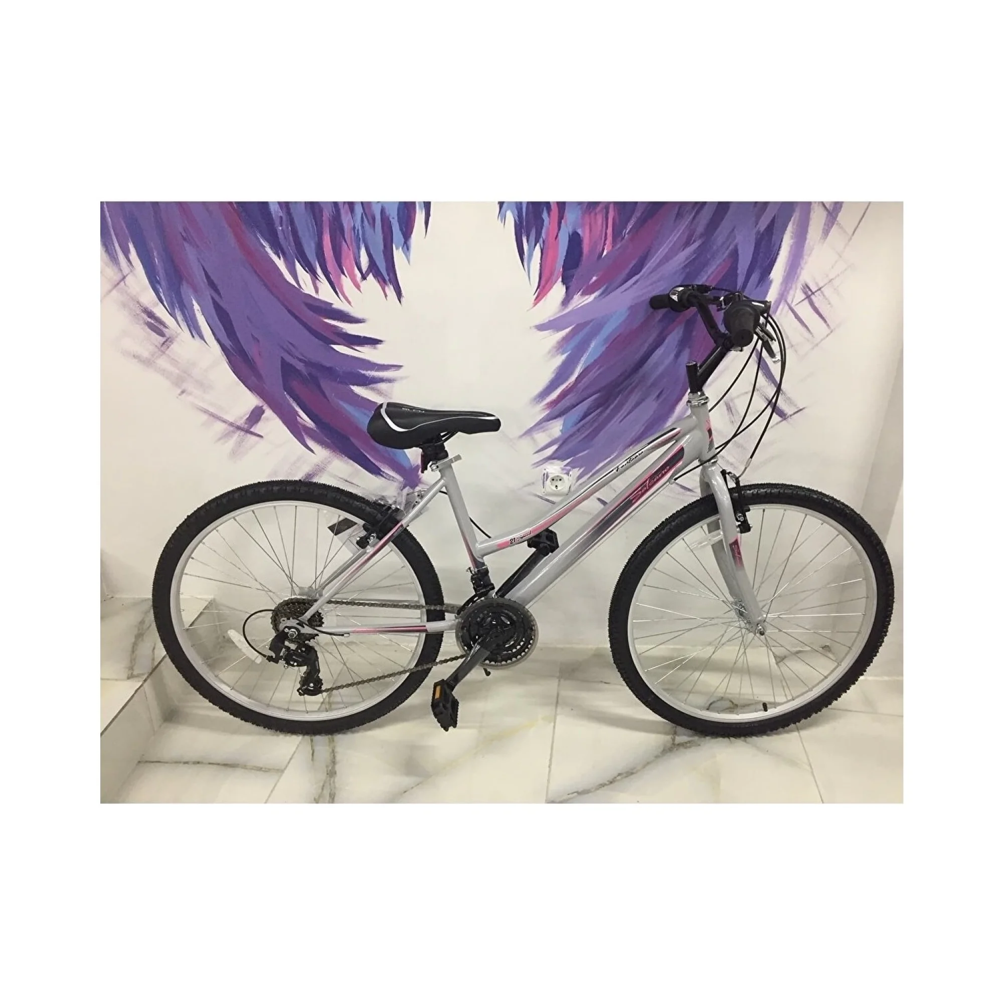 Salcano Fantasia 26 V Fren 21 Vites 26 Jant Dağ Bisikleti Gri Pembe