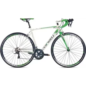 Corelli Sprint KR100 28 Jant 16 Vites V Fren Yol Yarış Bisikleti beyaz yeşil 48 Kadro