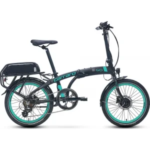 Carraro E-Line Ego 2.1 Elektrikli Bisiklet 250W 20 Jant 8 Vites Katlanır Mat Siyah-Turkuaz-Gri