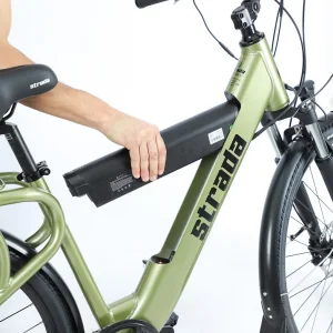 Strada E-Lite Elektrikli Bisiklet 250W 28 Jant 8 Vites Şehir Haki Yeşil-Siyah