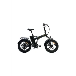 Bisan E-Folding F3 20 Jant 7 Vites 43 Cm Mat Siyah Sarı Elektrikli Katlanır Bisiklet
