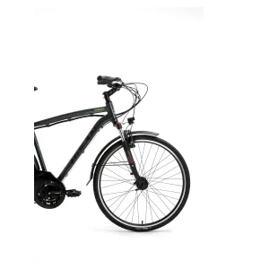 Bisan Comet V Fren 21 Vites 28 Jant Elektrikli Şehir Bisikleti Parlak Gri Sarı 52 Kadro