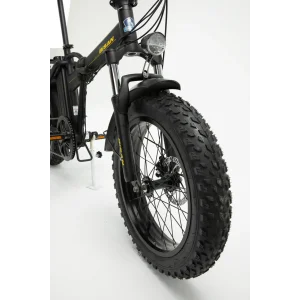 Bisan E-Folding F2 Shimano 7 Vites Disk Fren 20 Jant Elektrikli Katlanır Bisiklet Siyah Sarı
