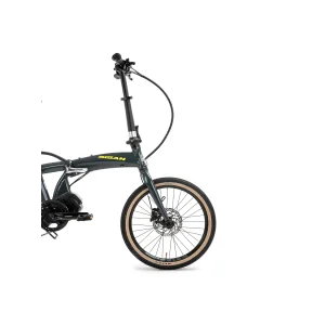 Bisan E-Folding Strike HD Fren Alivio 9 Vites 20 Jant Elektrikli Katlanır Bisiklet Gri Neon Sarı 46 Kadro