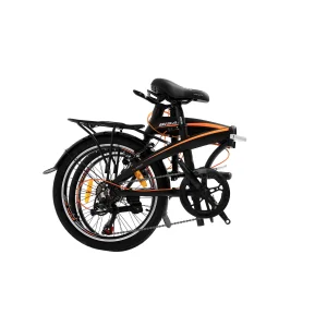 Bisan FX 3500-Trn V Fren 7 Vites 20 Jant Katlanır Bisiklet Siyah Kırmızı (Göbekten Dinamolu)