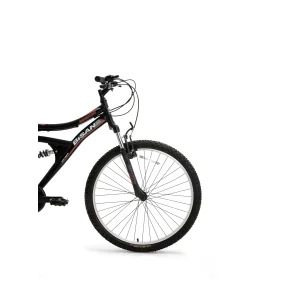 Bisan Ranger V Fren 21 Vites Çift Amortisörlü 24 Jant Dağ Bisikleti Siyah Kırmızı 36 Kadro