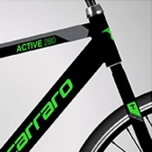 Carraro Active 280 V Fren 21 Vites 28 Jant Şehir Bisikleti Siyah Yeşil 52 Kadro