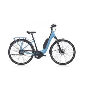Carraro E-Flow HD Fren Otomatik Vites 28 Jant Elektrikli Şehir Bisikleti Mat Mavi Siyah 45 Kadro