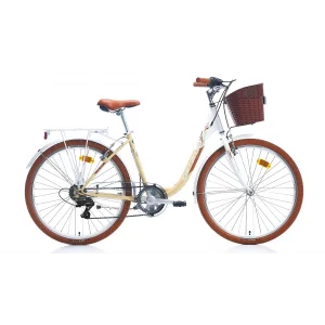 Carraro Juliana 28 V Fren 7 Vites 28 Jant Şehir Bisikleti Beyaz Bej Kahve 43 Kadro