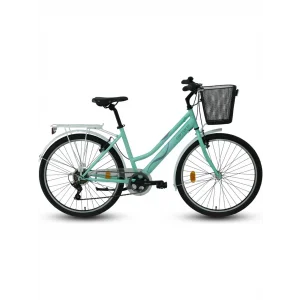 Carraro Lila V Fren 7 Vites 26 Jant Şehir Bisikleti Açık Yeşil Beyaz Lila 44 Kadro