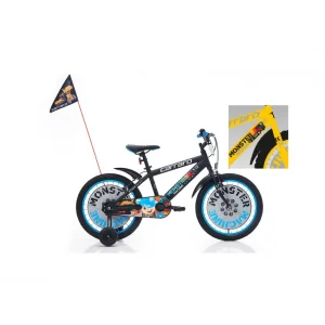 Carraro Monster 12 Alüminyum Kadro 12 Jant Çocuk Bisikleti Sarı Gri Siyah