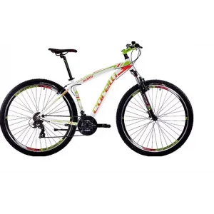 Corelli Dusty 1.1 V Fren Shimano 21 Vites 27,5 Jant Dağ Bisikleti Beyaz Yeşil Kırmızı 18 Kadro
