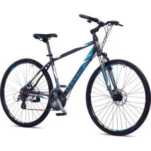 Corelli Trivor 2.1 HD Fren 21 Vites 28 Jant Şehir Tur Bisikleti Koyu Gri Mavi Beyaz 18 Kadro