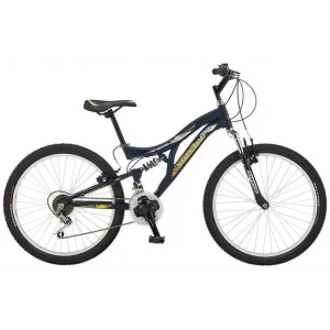 Salcano Hector 24 V Fren 21 Vites Çift Amortisörlü 24 Jant Dağ Bisikleti Siyah Sarı