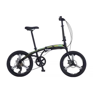 Salcano SLCN300 20 MD Disk Fren 6 Vites 20 Jant Katlanır Bisiklet Mat Siyah Sarı