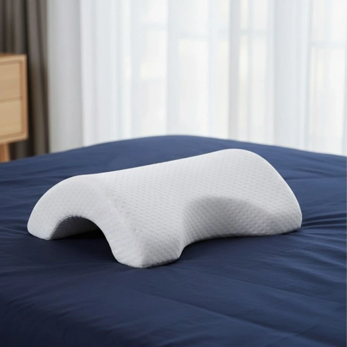 % 100 Visco Kavisli Ortopedik Yıkanabilir Kumaş Kılıflı Bel Boyun Bacak Ağrıları İçin Yastık