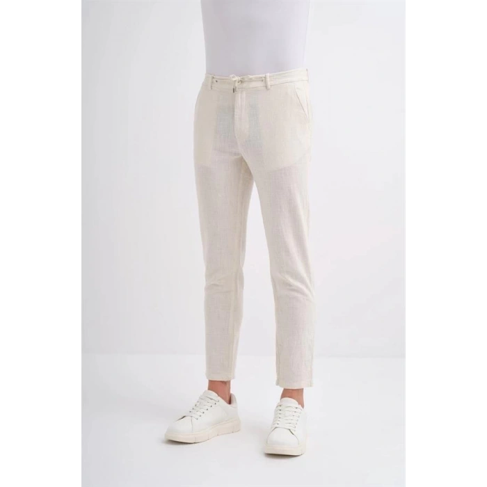 0008 İp Bağlamalı Jogger Erkek Pantolon Bej