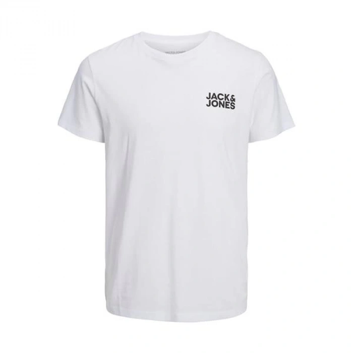 12151955 Bisiklet Yaka Baskılı Erkek T-Shirt Beyaz