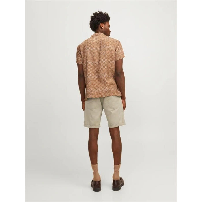 12165892 Likralı Erkek Bermuda Short Taş