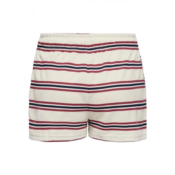 15351928 Beli İp Bağlamalı Kadın Penye Short Bej