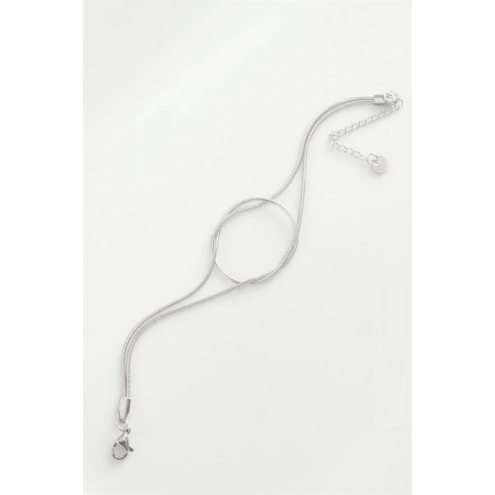 316L Çelik Gümüş Renk Düğüm Model Bileklik