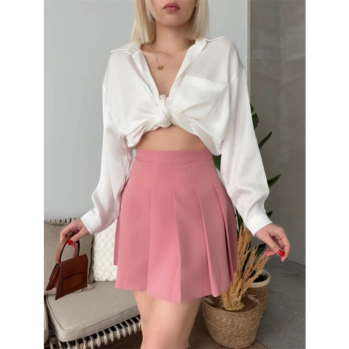 Atlas belden Pileli etek s24930