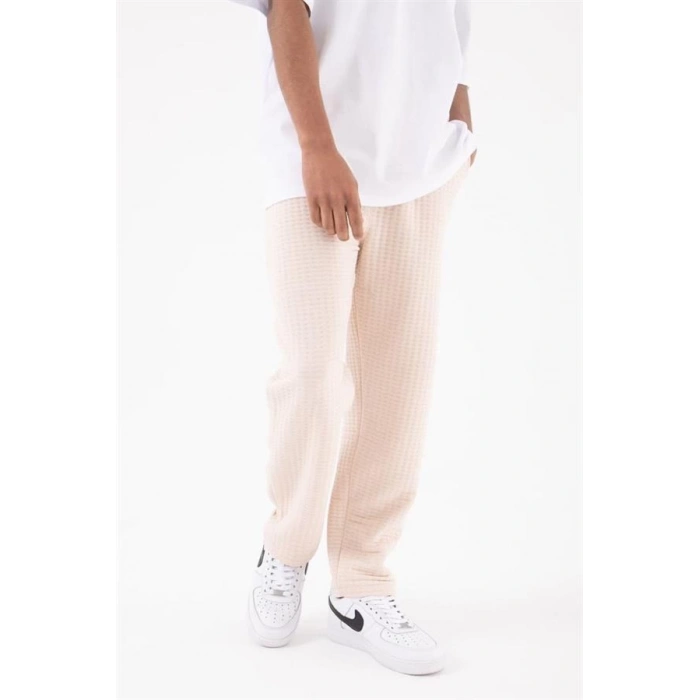 Bel Lastikli Kumaş Detaylı Oversıze Erkek Pantolon