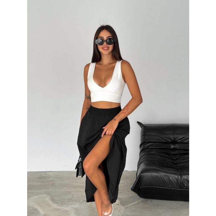 Beli Güpür Detaylı Şık Kadın Etek – Zarif ve Feminen Stil