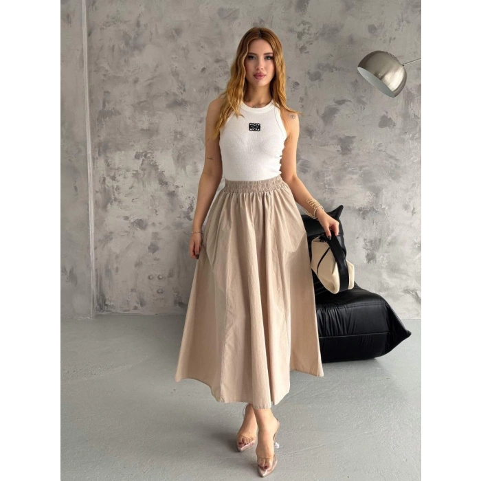 Beli Lastikli Paraşüt Kumaş Etek