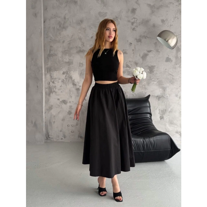 Beli Lastikli Paraşüt Kumaş Etek