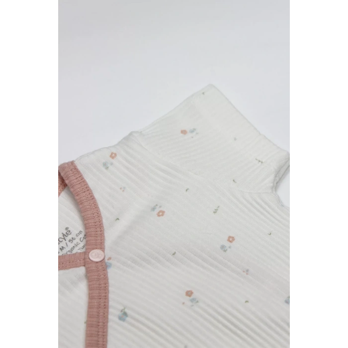 Bloom Rose 2li Yarım Kol Badi 17119 Ekru Gül Kurusu