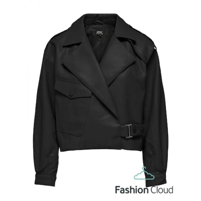 Cep Ve Kemer Detalı Soft Deri Ceket