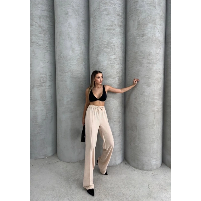 Çımalı Keten Pantolon