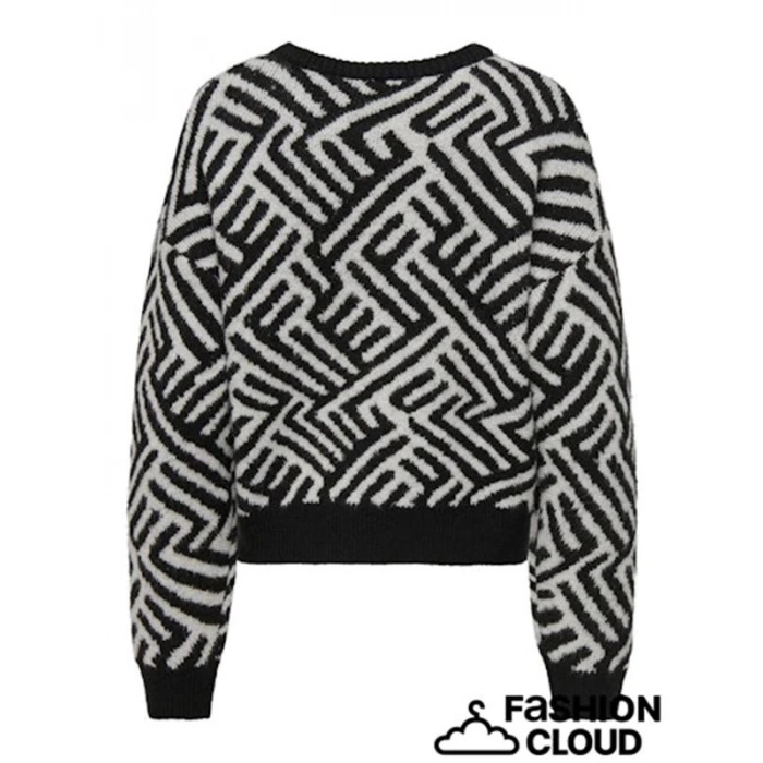 Çizgi Desenli Kadın Kazak