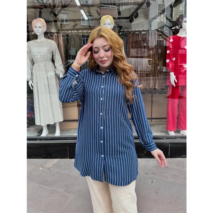 Çizgili tunik gömlek