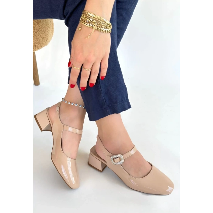 Gowe Nude Rugan Topuklu Ayakkabı