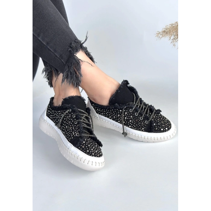 Guja Siyah Kot Bağcıklı Spor Ayakkabı