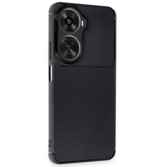 Huawei Nova 12 SE Kılıf Auto Focus Karbon Kapak - Siyah