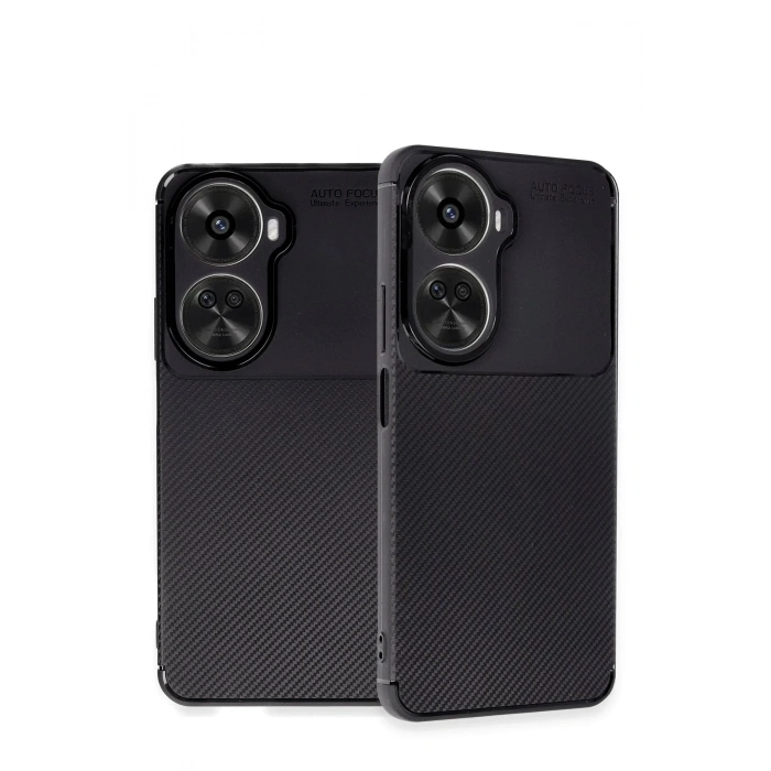 Huawei Nova 12 SE Kılıf Auto Focus Karbon Kapak - Siyah