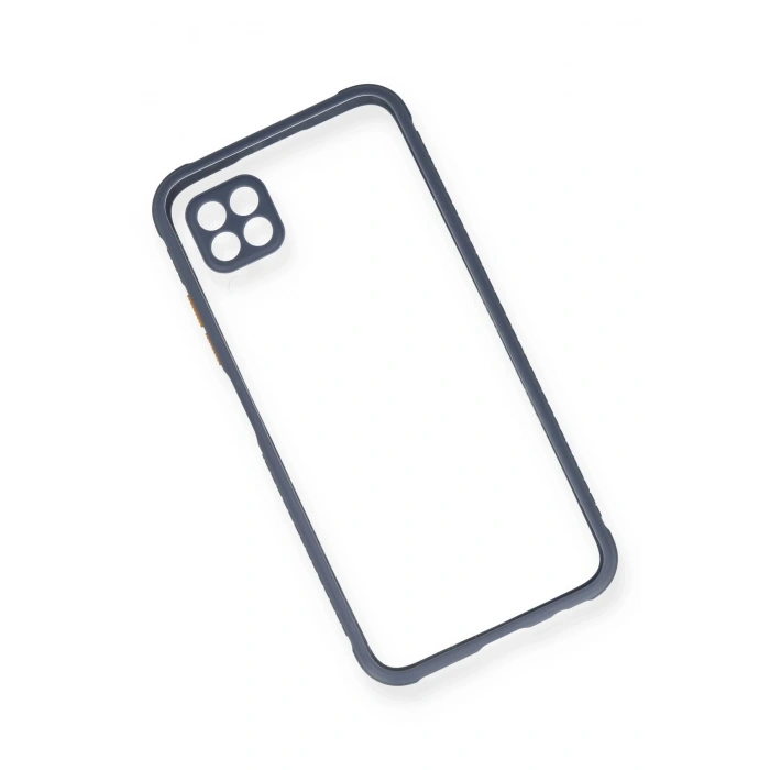 Huawei P40 Lite Kılıf Miami Şeffaf Silikon - Gri