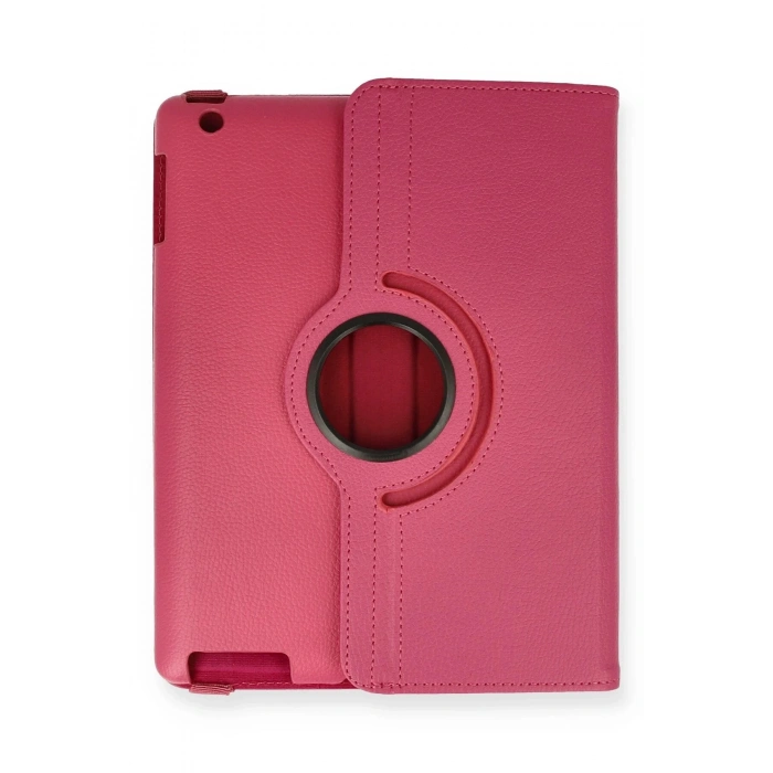 iPad 4 9.7 Kılıf 360 Tablet Deri Kılıf - Pembe