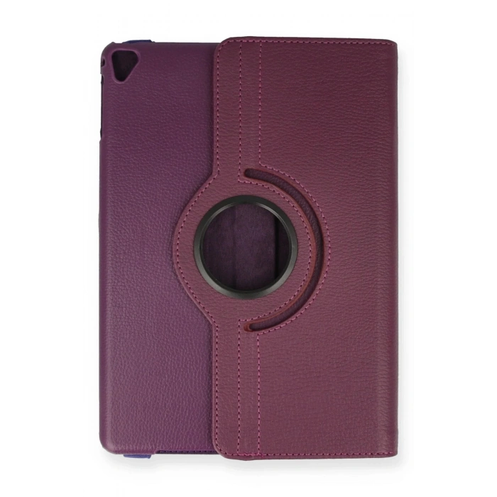 iPad 9.7 (2018) Kılıf 360 Tablet Deri Kılıf - Mürdüm