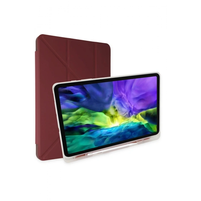 iPad 9.7 (2018) Kılıf Kalemlikli Mars Tablet Kılıfı - Mor
