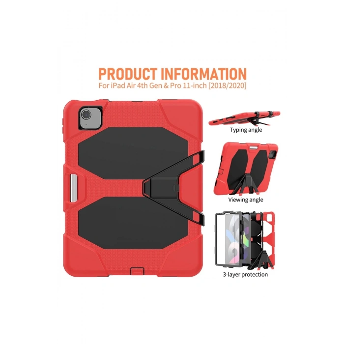 iPad Pro 11 (2020) Kılıf Griffin Tablet Kapak - Kırmızı