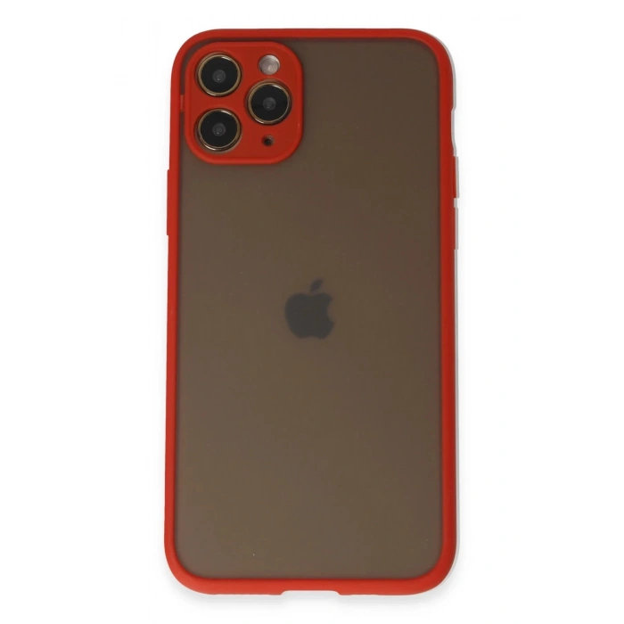 iPhone 11 Pro Kılıf Montreal Silikon Kapak - Kırmızı