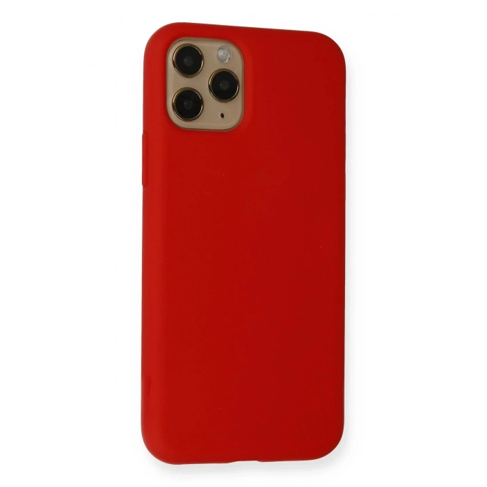 iPhone 11 Pro Kılıf Nano içi Kadife Silikon - Kırmızı