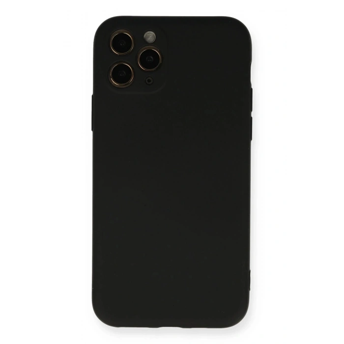 iPhone 11 Pro Kılıf Nano içi Kadife Silikon - Siyah