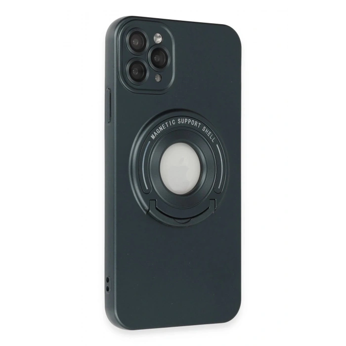 iPhone 11 Pro Max Kılıf Lukka Magneticsafe Kapak - Koyu Yeşil