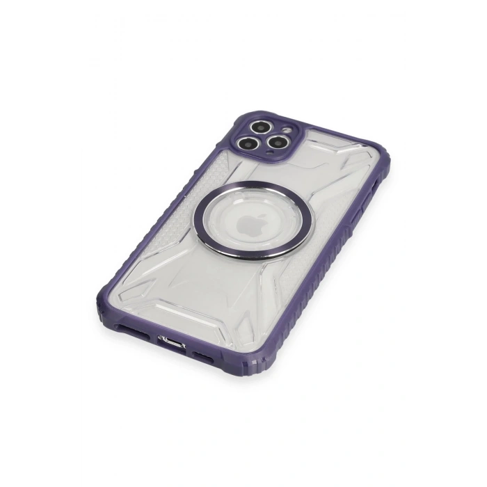iPhone 11 Pro Max Kılıf Prag Magneticsafe Kapak - Derin Mor